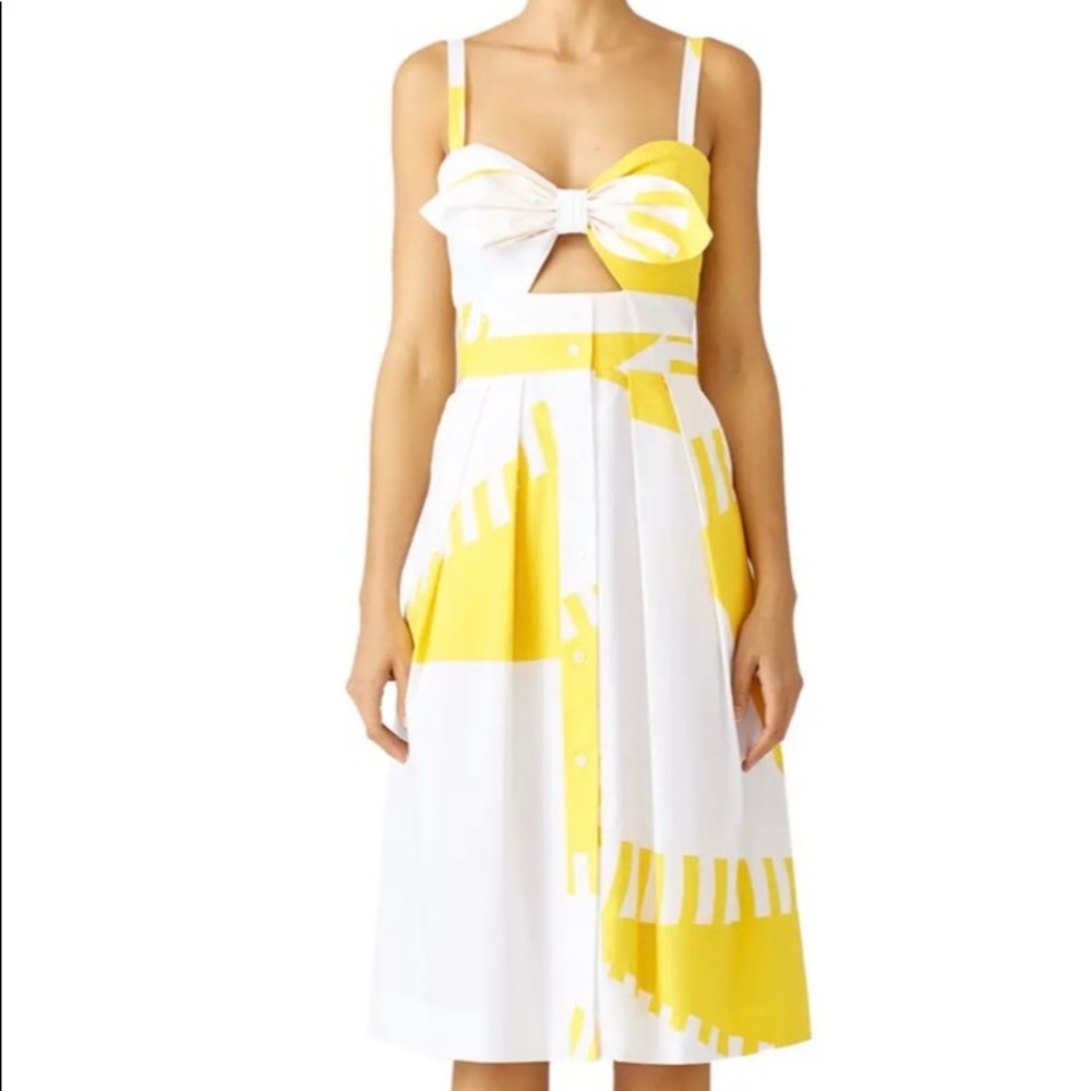 Milly Yellow Printed Jordan Dress 4